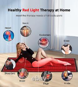 Tapis de thérapie à la lumière rouge LED enveloppement infrarouge pour soulager les douleurs musculaires du corps entier