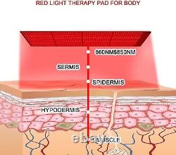 Tapis de thérapie à lumière rouge grand format pour soulager la douleur corporelle et sculpter le corps.