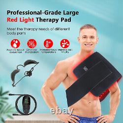 Tapis de thérapie par la lumière rouge 850 et 660 nm avec 360 LED infrarouges pour soulager les douleurs musculaires du dos