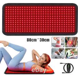 Tapis de thérapie par la lumière rouge LED infrarouge pour tout le corps, soulagement des douleurs musculaires du dos.