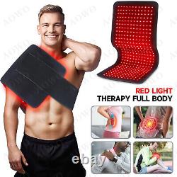 Tapis de thérapie par la lumière rouge LED infrarouge pour tout le corps, soulagement des douleurs musculaires du dos.