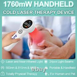 Thérapie au laser froid médical pour la douleur Dispositif de thérapie à la lumière NIR 660nm+810nm+980nm