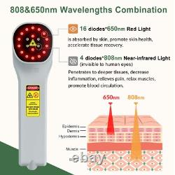 Thérapie au laser médical pour les déchirures musculaires et la douleur nerveuse dans la jambe avec des machines à lumière rouge de 880 mW