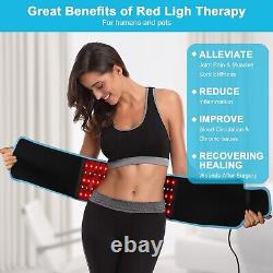 Thérapie par la lumière rouge du laser 660/850nm pour soulager la douleur, perdre du poids avec la ceinture de maintien autour de la taille.