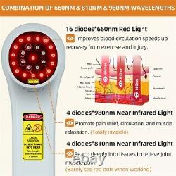 Thérapie par lumière rouge à domicile pour la douleur 980nm+810nm+660nm Réparation des blessures sportives 10Hz