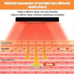 Thérapie par lumière rouge pour le visage et le corps, panneau haute puissance pour le soulagement de la douleur, sommeil