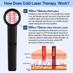 Traitement par laser froid puissant 8W pour humains et animaux de compagnie, thérapie par lumière NIR 650nm+808nm contre la douleur